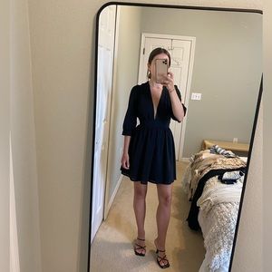 TOBI black mini dress with sleeves - Worn once, Size 0